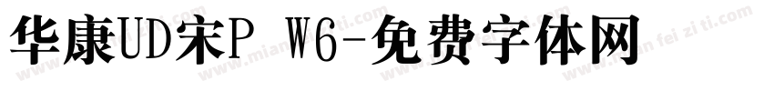 华康UD宋P W6字体转换
